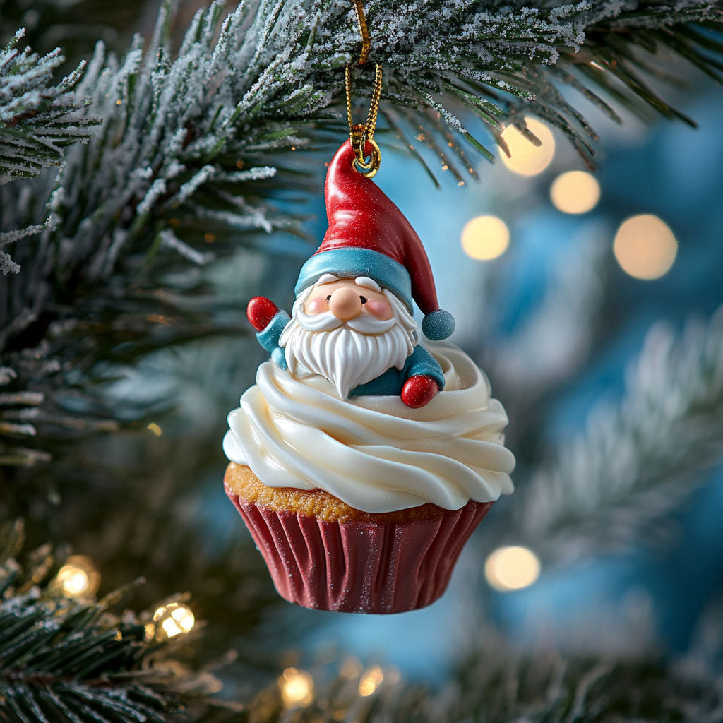 Cupcake Gnome WJ0312434CL Christmas Ornament