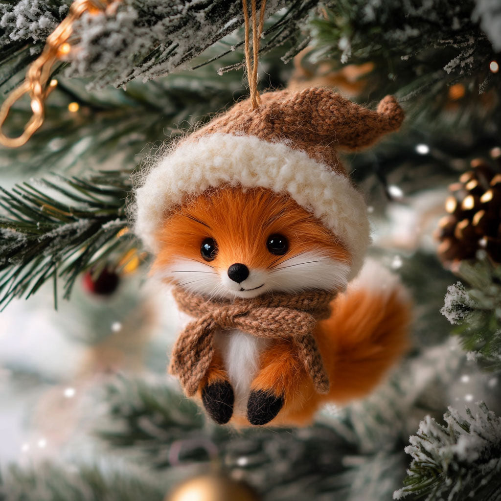 Cute Fox WJ1612021CL Christmas Ornament