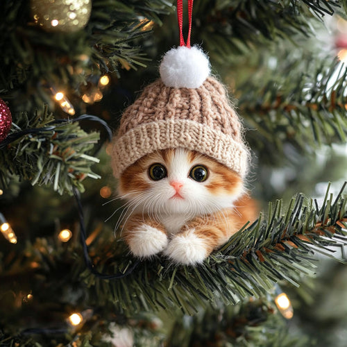 Cute Kitty WJ1612002CL Christmas Ornament