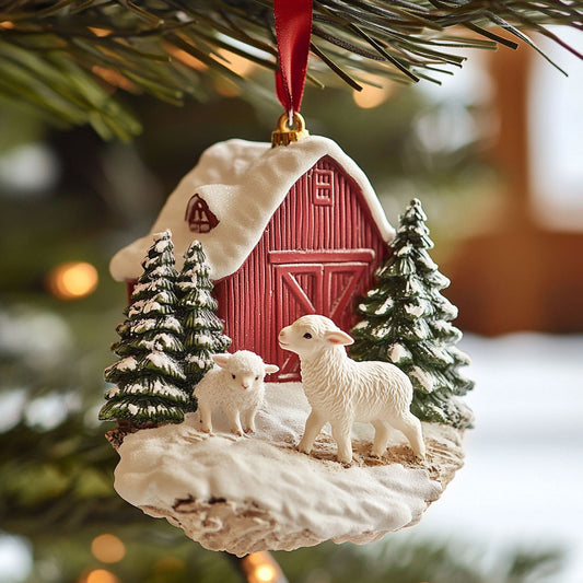 Cute Sheep WJ1612007CL Christmas Ornament