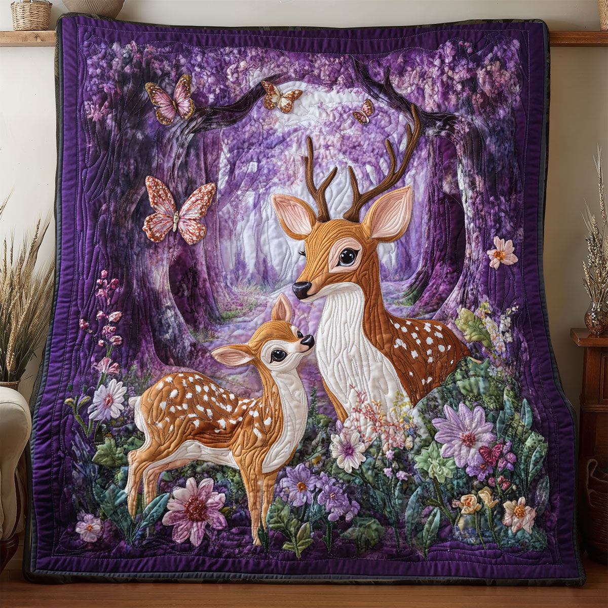 Enchanted Forest Deer WP1704013CL Quilt