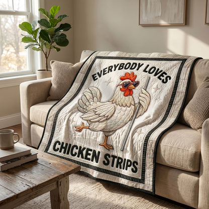 Chicken Strips Humor WN1504002CL Quilt