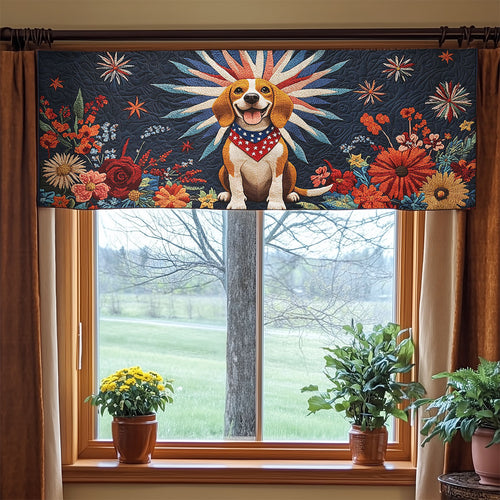 Beagle Sparkle WN1306022CL Quilted Valance