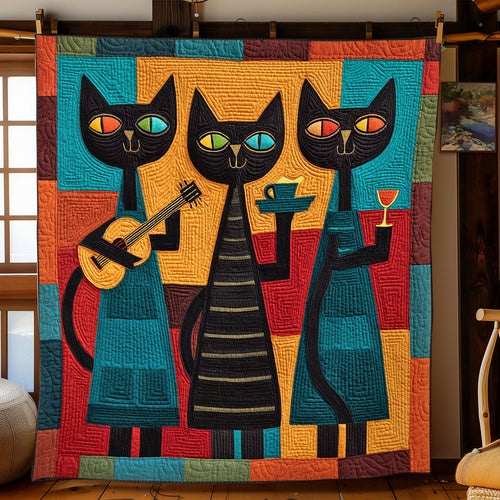 Boho Kitties CP0701017CL Quilt