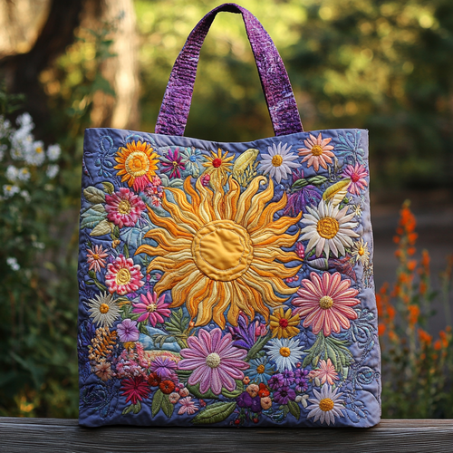 Sunshine Flowers XR0601010CL Quilted Tote Bag