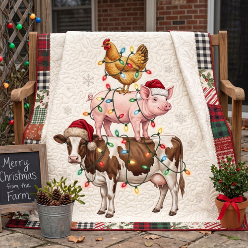Farm Friends Christmas Lights WN2706008CL Quilt
