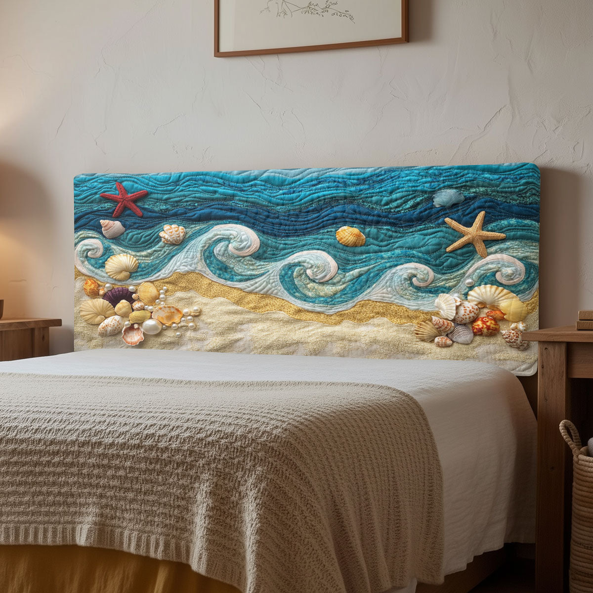 Seabreeze Curl Wave CW1212045CL Quilted Headboard Slipcover