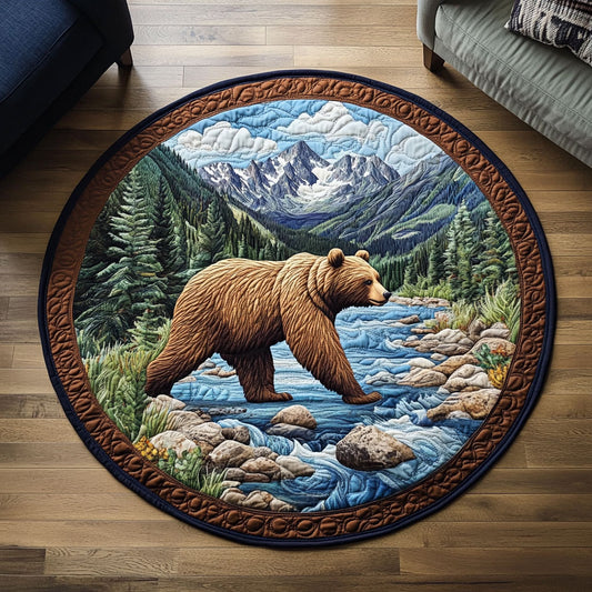 Strength Bear KL3112012CL Quilted Round Mat