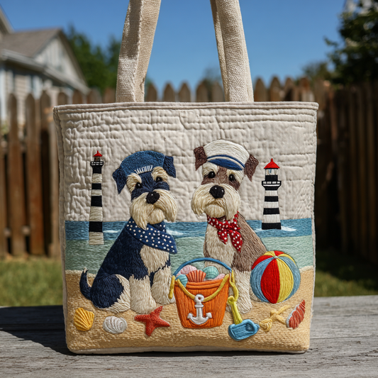 Schnauzer Sailor XR0212049CL Quilted Tote Bag