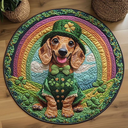 Dachshund Parade WN0907037CL Quilted Round Mat