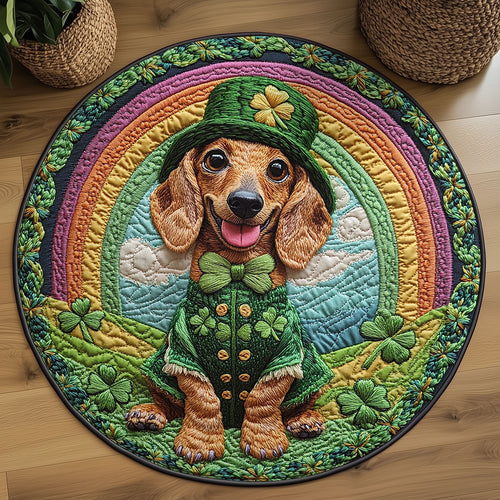 Dachshund Parade WN0907037CL Quilted Round Mat