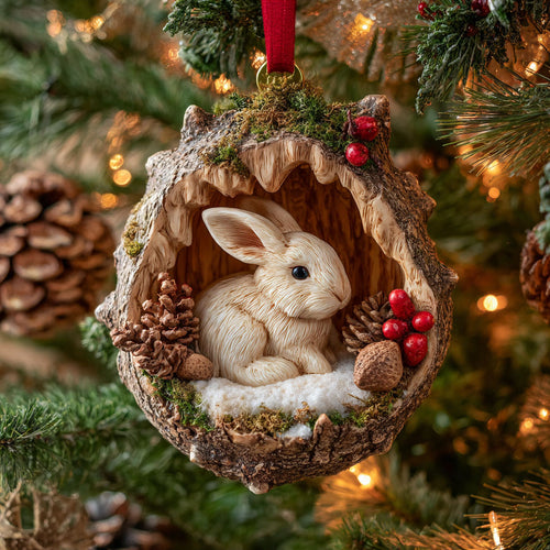 Winter Rabbit Nest CW2911042CL Christmas Ornament