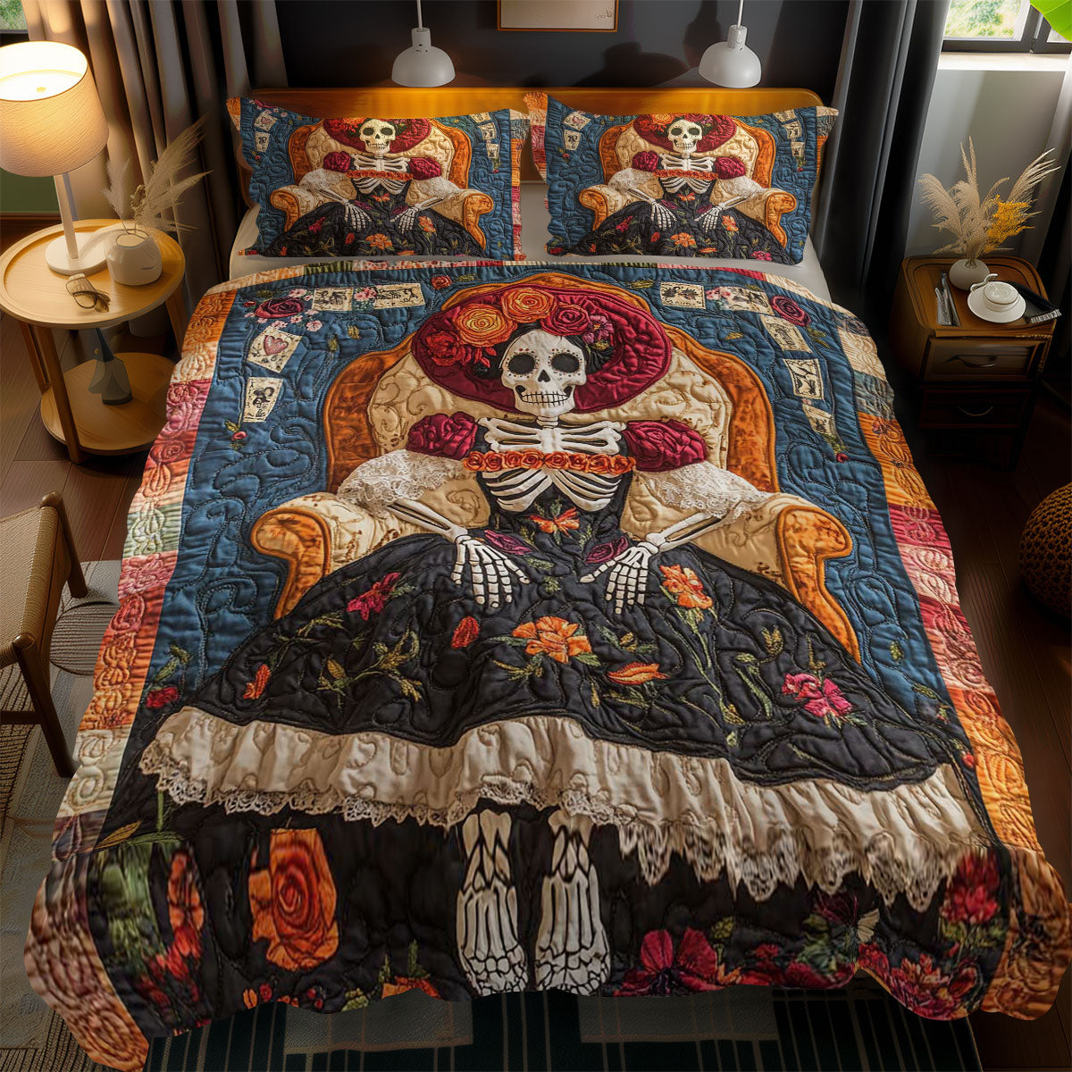 Rose Skeleton Duchess WN0703107CL Duvet Cover Set