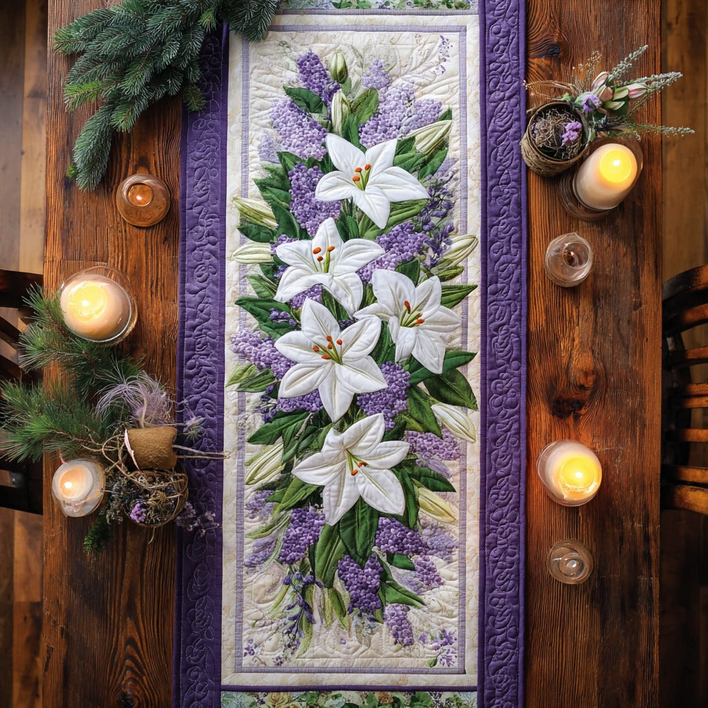 Lily Garden XR2111022CL Quilted Table Runner