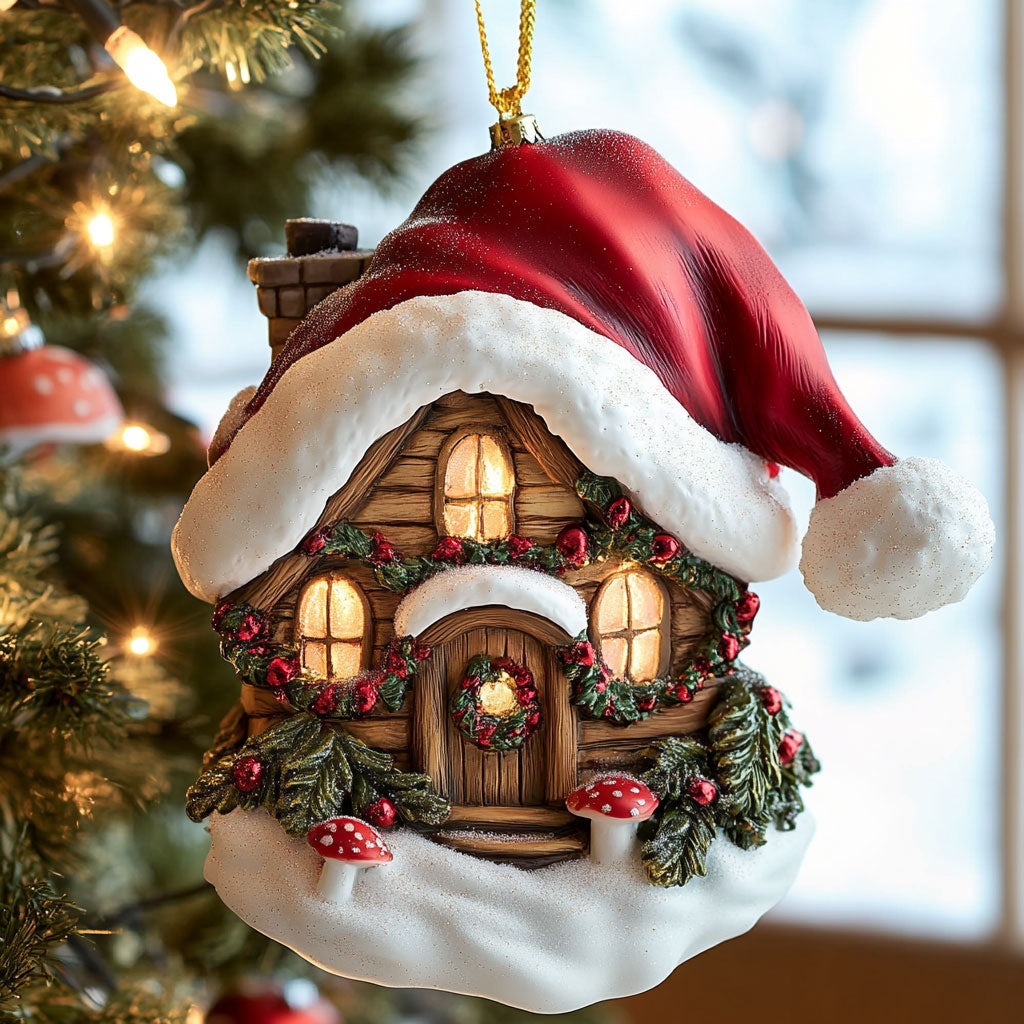 Mushroom House CW1012047CL Christmas Ornament