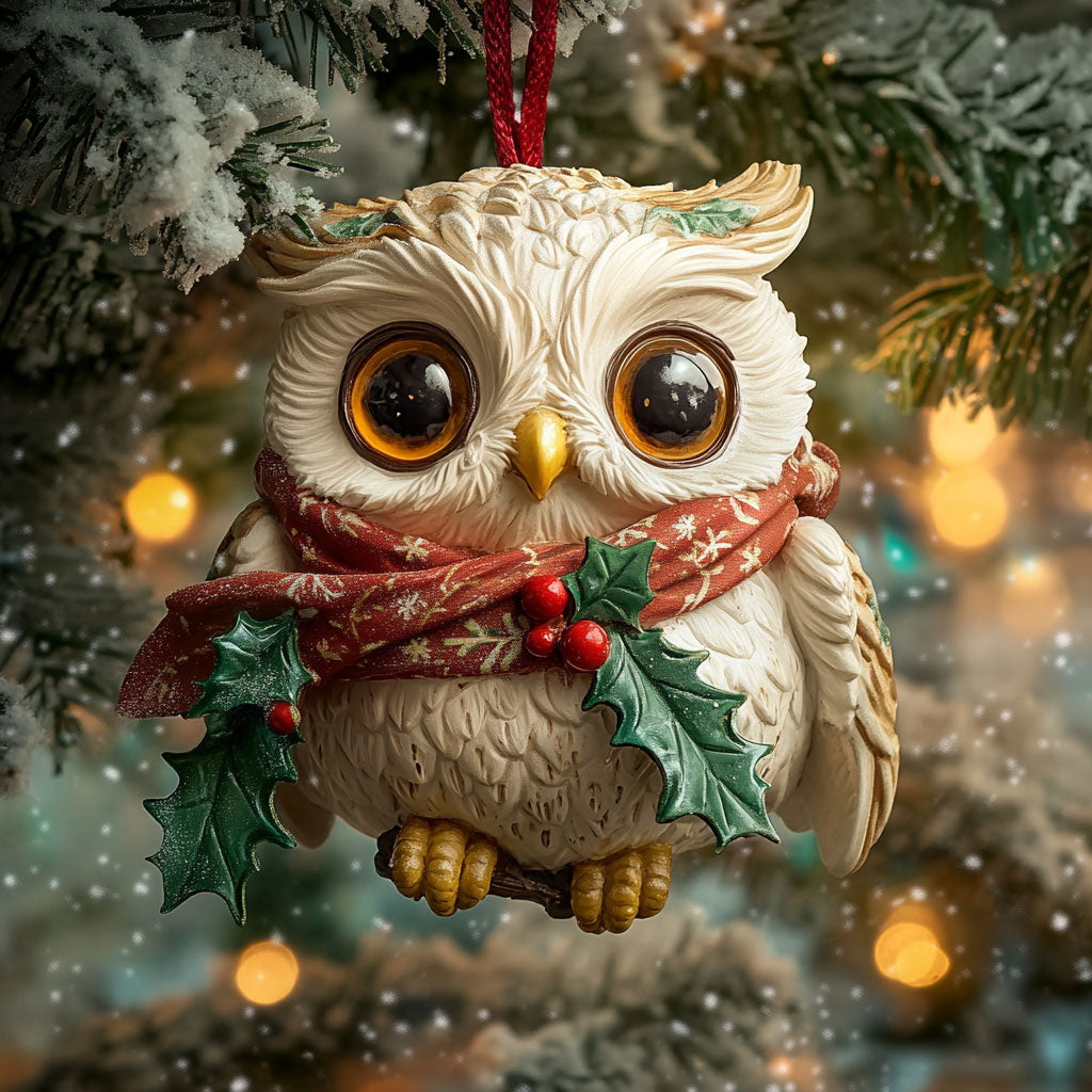 Owl Snowy Joy WN1112053CL Christmas Ornament