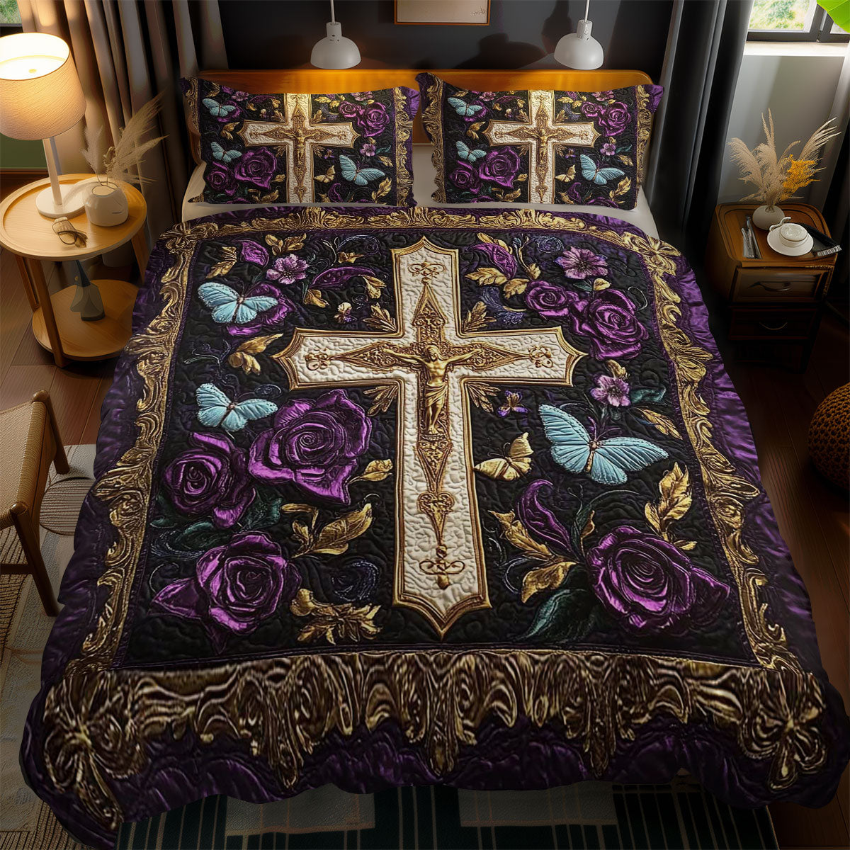 Peaceful Cross WN1202076CL Duvet Cover Set