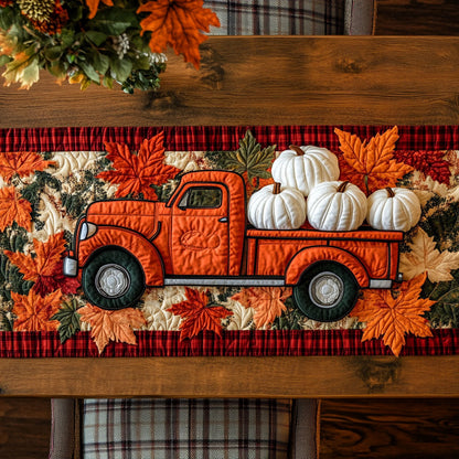 Golden Gourd Truck WN3007055CL Quilted Table Runner