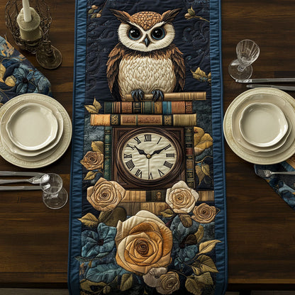 Owl Clock CW2905571CL Quilted Table Runner