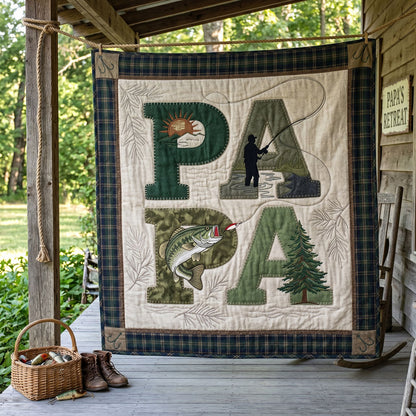 Rustic Fishing Papa WN1006016CL Quilt