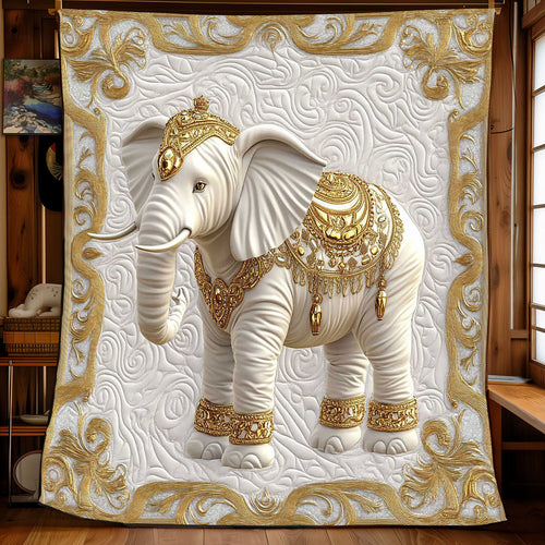 White Majestic Elephant WP2101011CL Quilt