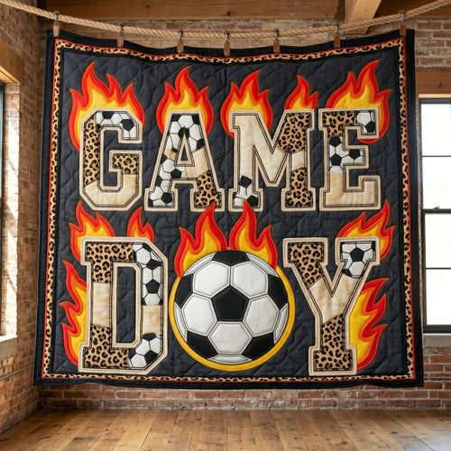 Soccer Game Day Flame WN1704015CL Quilt