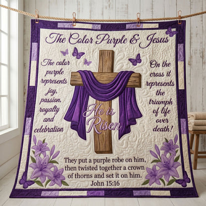 Purple Grace Cross WN1704013CL Quilt