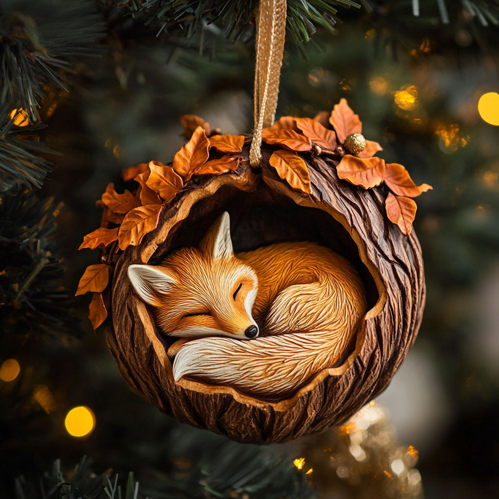 Fox Cozy Nest WN2711020CL Christmas Ornament