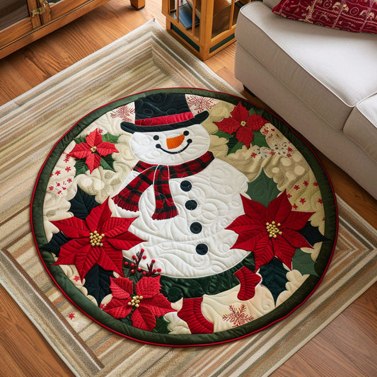 Jolly Snowman CW2410033CL Quilted Round Mat