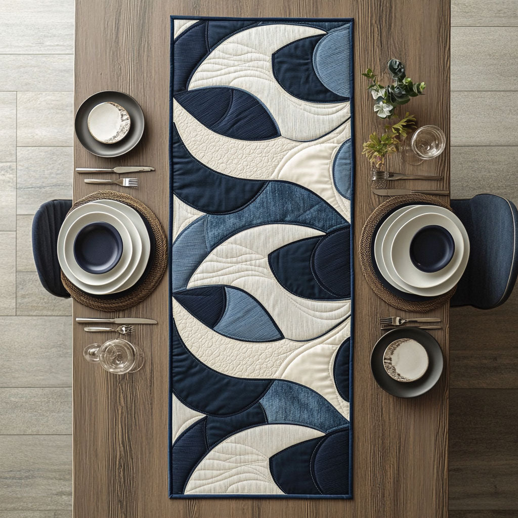 Curved Whisper WN0407096CL Quilted Table Runner