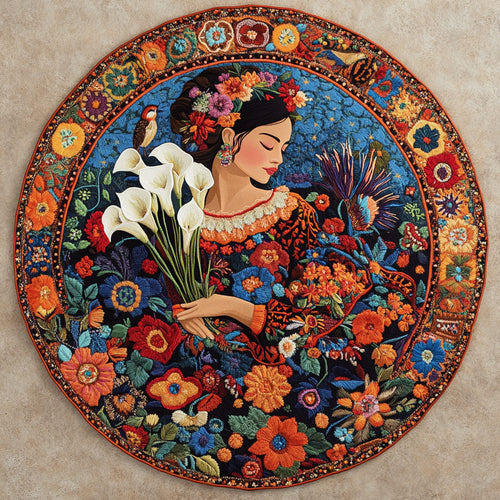 Floral Spirit In Bloom WN1706019CL Quilted Round Mat