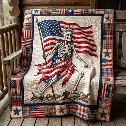 Freedom Skeleton American Flag WN1304008CL Quilt