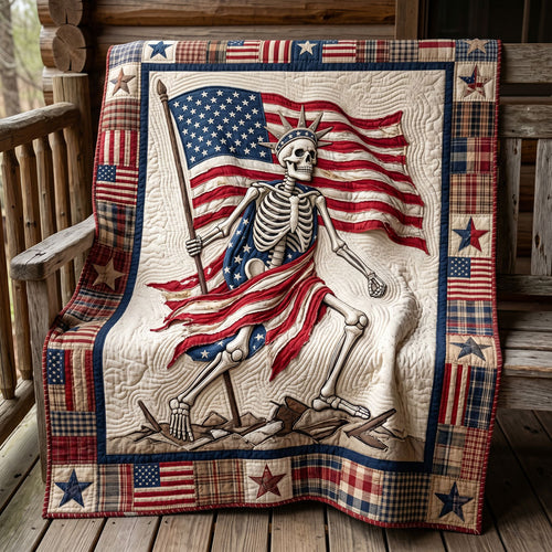 Freedom Skeleton American Flag WN1304008CL Quilt