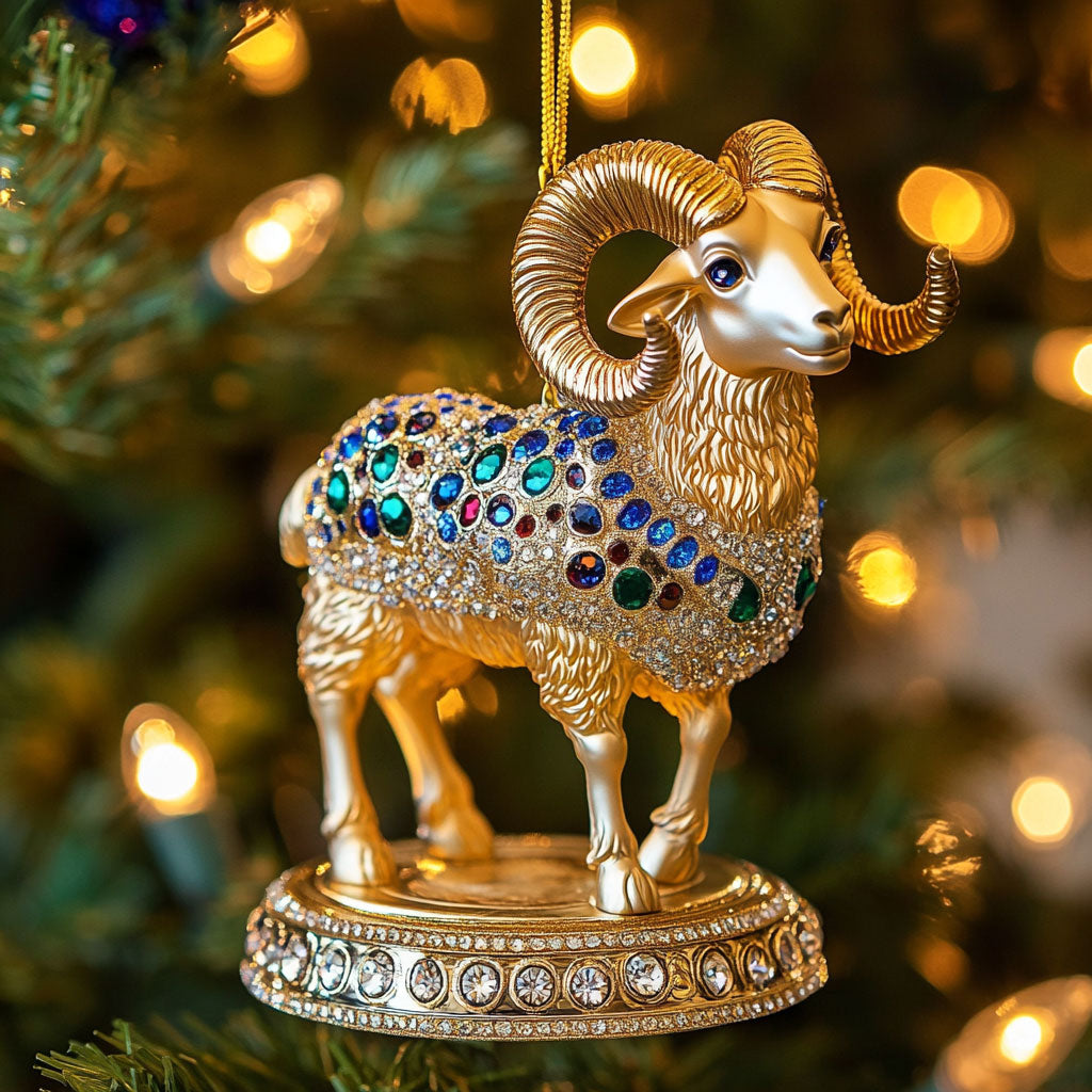 Crystal Ram CW2711015CL Christmas Ornament