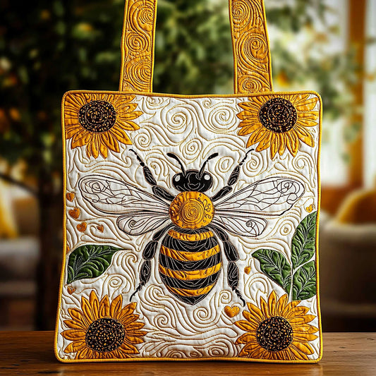 Sunflower Bee QA2911010CL Quilted Tote Bag