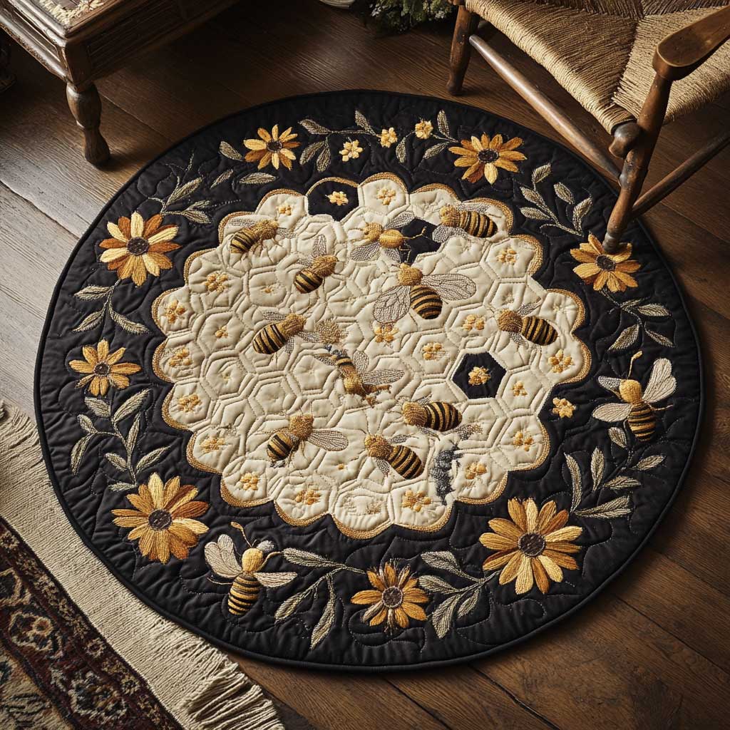 Hive Haven WN1903061CL Quilted Round Mat