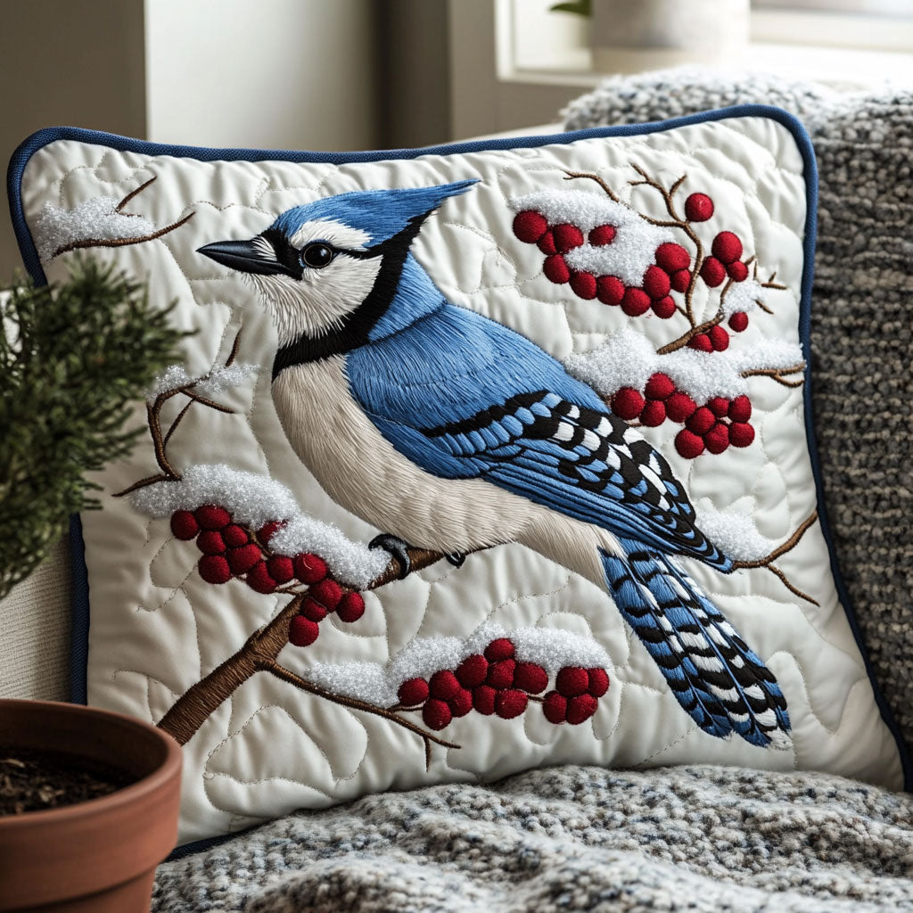 Winter Blue Jay CW2306050CL Quilt Pillow Case