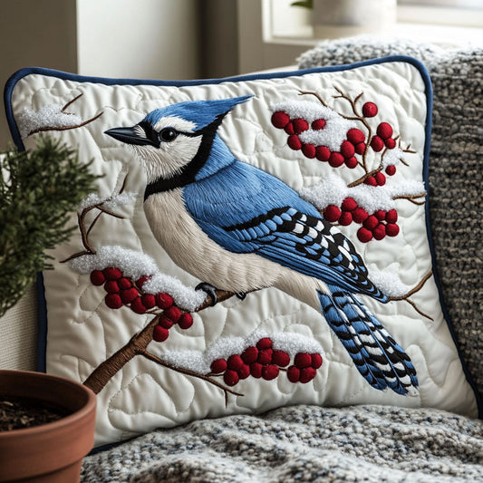 Winter Blue Jay CW2306050CL Quilt Pillow Case