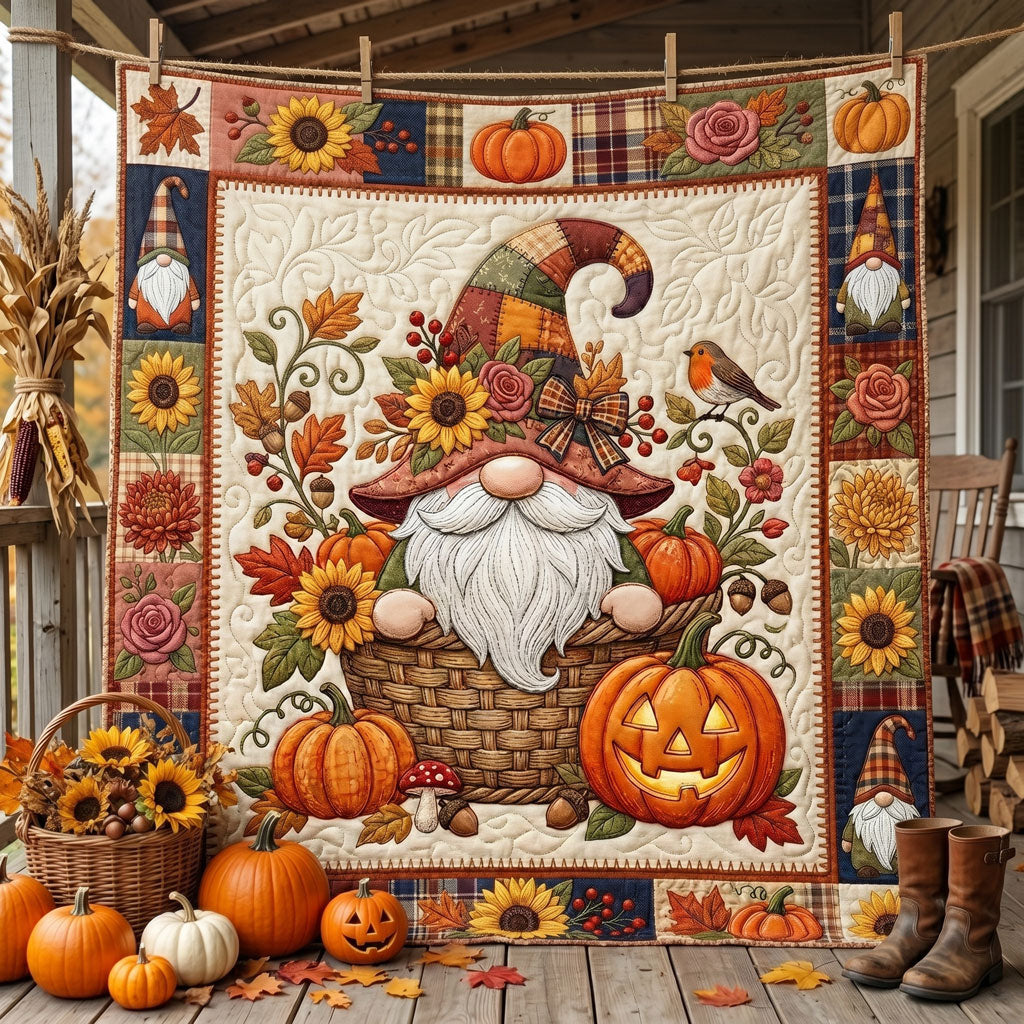 Harvest Basket Gnome WN2506011CL Quilt