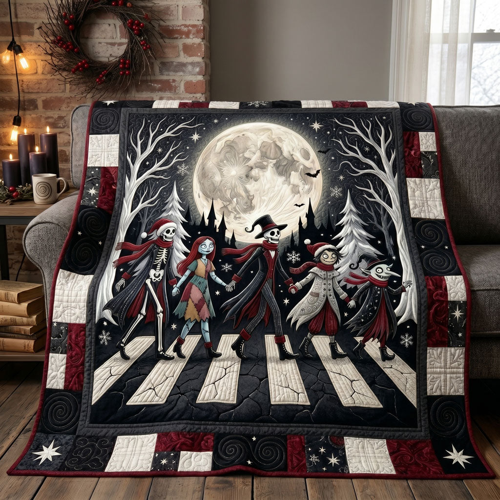 Gothic Holiday Skeleton Patchwork WN1105009CL Quilt