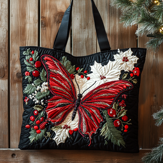 Christmas Wings XR0212025CL Quilted Tote Bag