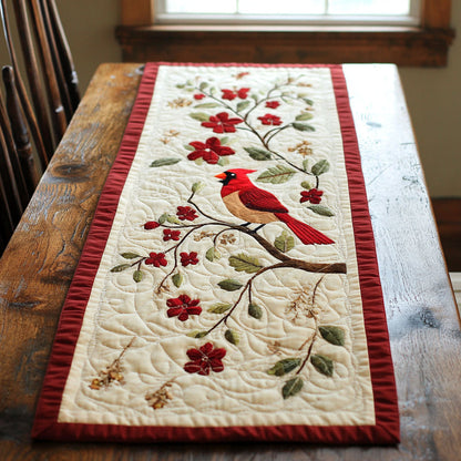 Red Cardinal Bird WJ1607031CL Quilted Table Runner