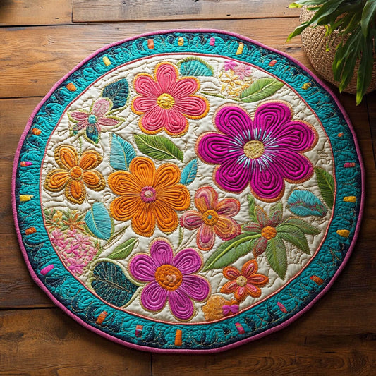 Sunny Flower WN0808102CL Quilted Round Mat