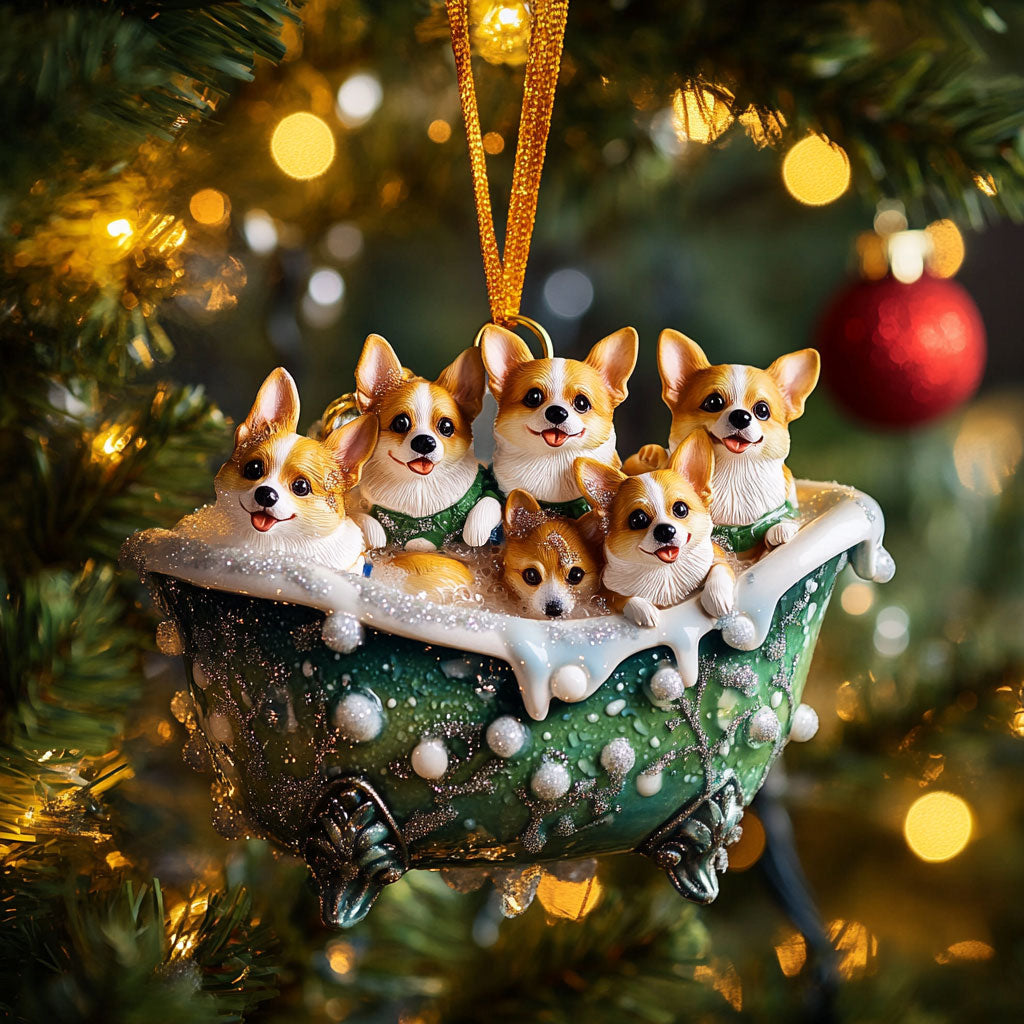 Corgi Festive Bubbles WN1610058CL Christmas Ornament