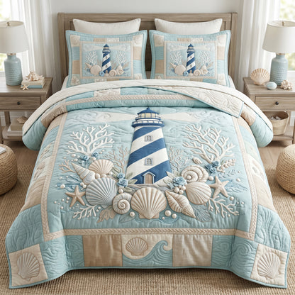 Blue Lighthouse Nautical XR2105005CL Duvet Cover Set