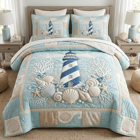 Blue Lighthouse Nautical XR2105005CL Duvet Cover Set
