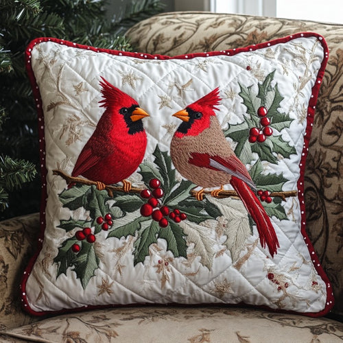 Couple Cardinals XR1809012CL Quilt Pillow Case