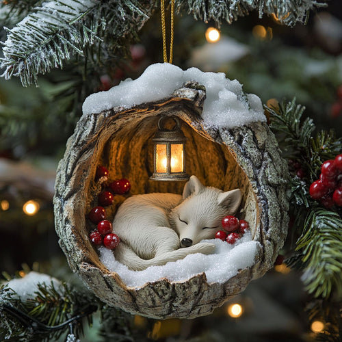 Snowy Wolf CP0312251CL Christmas Ornament