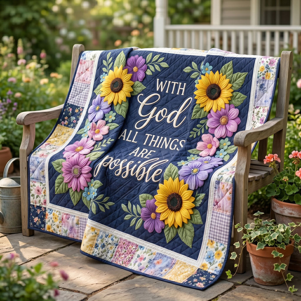 Faith And Flowers WN1404008CL Quilt