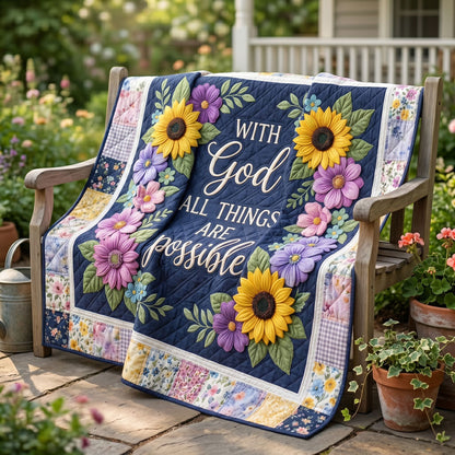 Faith And Flowers WN1404008CL Quilt
